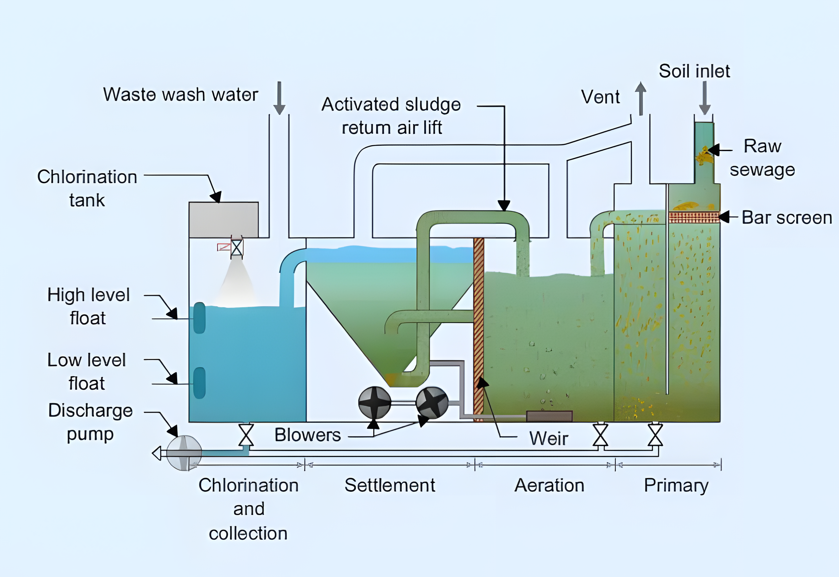 How do you remove water from sewage sludge?